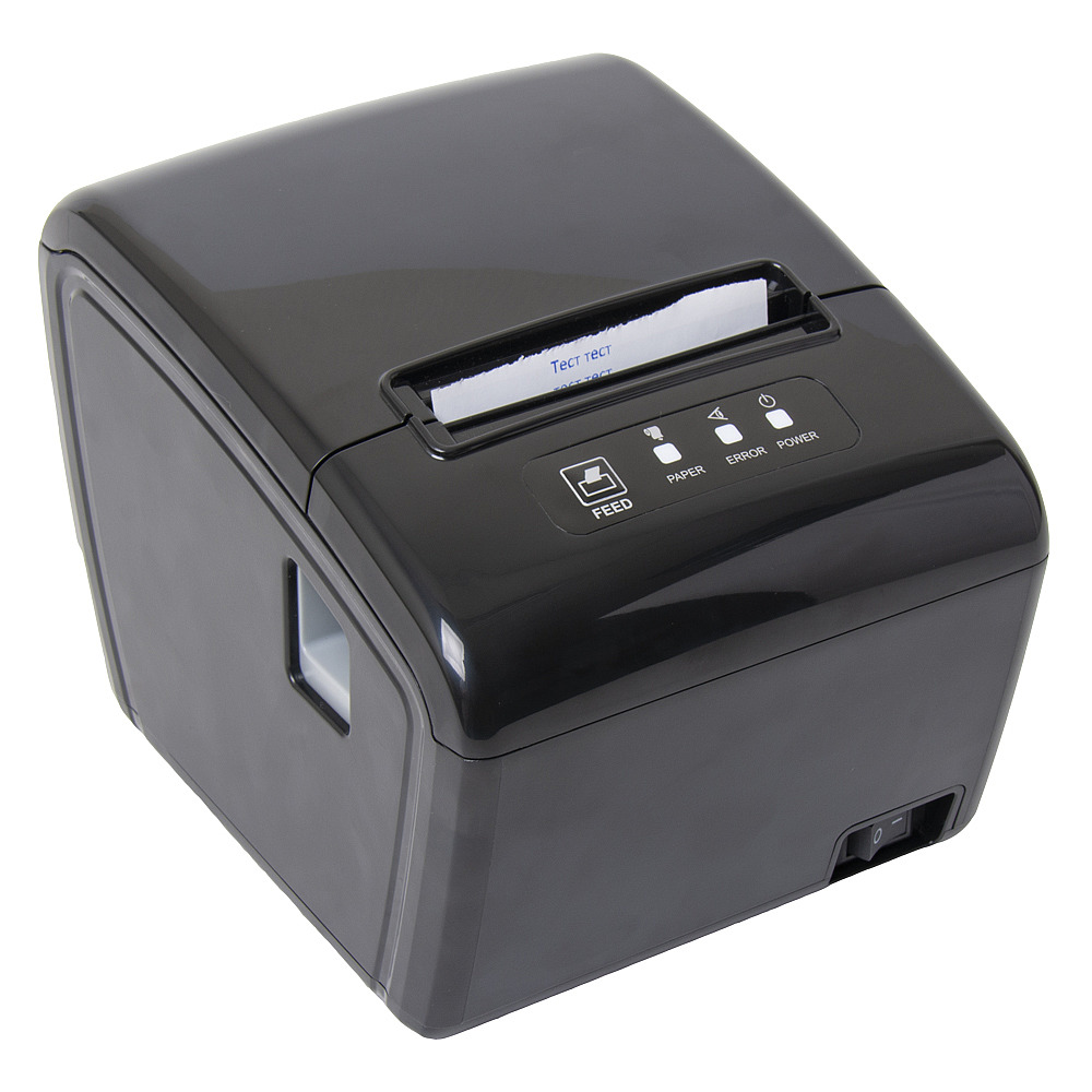 картинка Принтер чеков Poscenter RP-100 USE (80мм, 260 мм/сек, автоотрез, RS232+USB+LAN) черный от Posplanet.ru